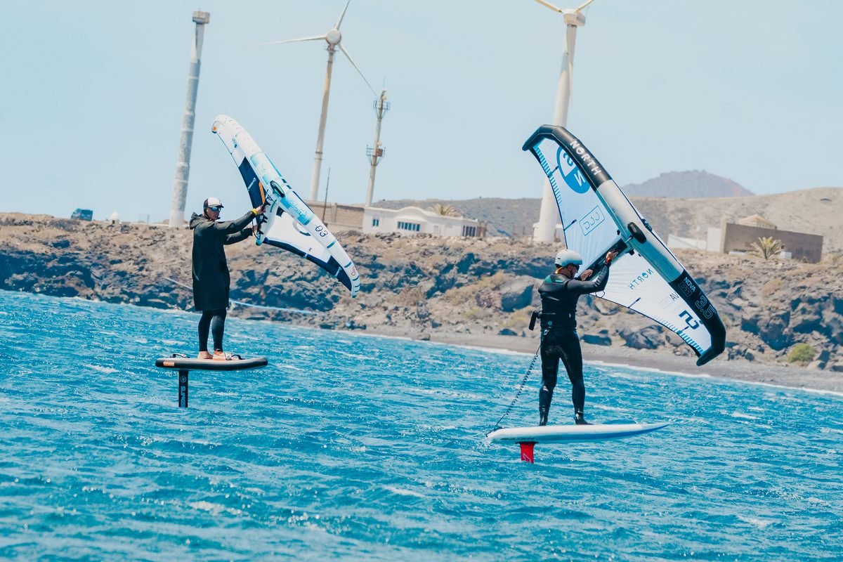 Rider and coach running targeted drills side by side on the foil
